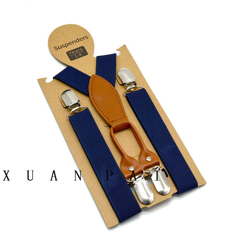 Spot Children 2.5Cm Fashion Y 3 Clip Elastic Strap Clip Men'S And Women'S Baby Suspenders - Image 1