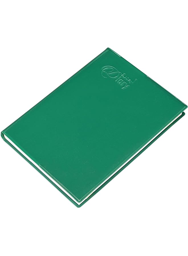 erorex 2025 Pocket Diary Pvc Materials Soft Jacket Cover 2 Days A Page Size 75X105Mm English Arabic 60Gsm White Paper Green Color Fsdi09Ae25Gr - Image 1