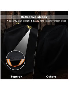 Excefore Waterproof Bike Cover, Large Bike Cover For 2 Bikes, 210x9 5x110cm 210T Bike Covers For Outside Storage, Outdoor Waterproof Bicycle Cover, Anti UV Rain Bike Covers With Storage Bag For Mountain E-bike  - Image 5