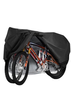 Excefore Waterproof Bike Cover, Large Bike Cover For 2 Bikes, 210x9 5x110cm 210T Bike Covers For Outside Storage, Outdoor Waterproof Bicycle Cover, Anti UV Rain Bike Covers With Storage Bag For Mountain E-bike  - Image 1