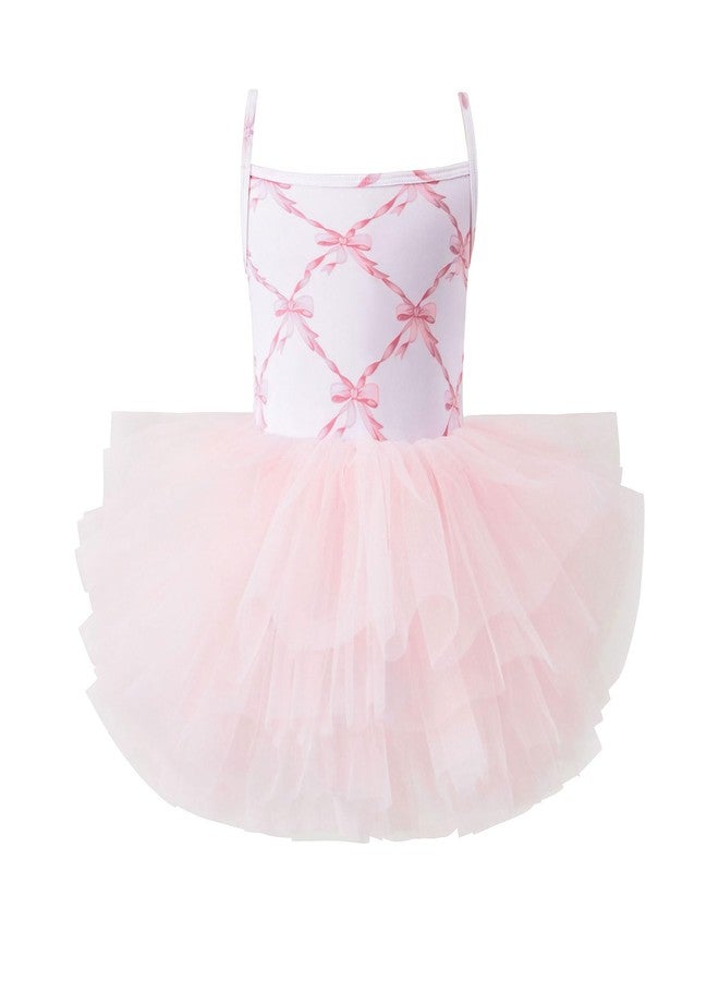 Tutu.kk Toddler Girls Tutu Dresses Strap Shiny Tulle Ballet Leotard Ballerina Outfits for Dance Butterfly Bow 18-24 Months - Image 1