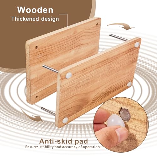 FUXAFU 50 Pcs Book Binding Kits, 13"x7.9" Inch Wooden Book Press，Books Binding Materials, with Bone Folder, Awl, Needles for DIY Bookbinding, BookRepair, Handmade Crafts - Image 5
