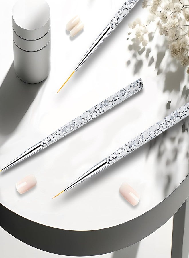 Kootinn 6-Piece Professional Fine Nail Art Liner Brush Set - UV Gel Painting Acrylic Brushes for Short Strokes, Details, Blending, Elongated Lines - Image 5