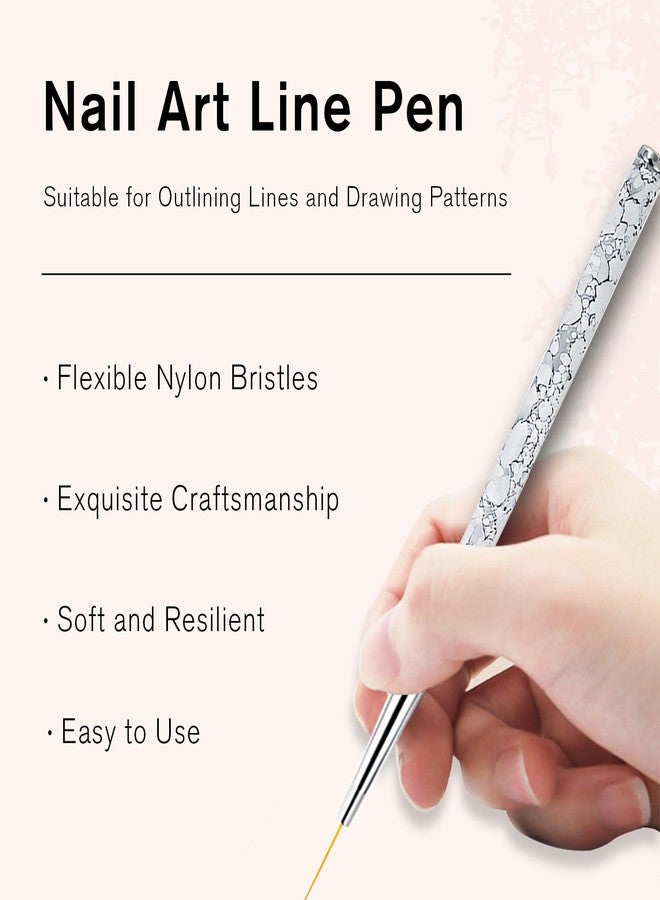Kootinn 6-Piece Professional Fine Nail Art Liner Brush Set - UV Gel Painting Acrylic Brushes for Short Strokes, Details, Blending, Elongated Lines - Image 3
