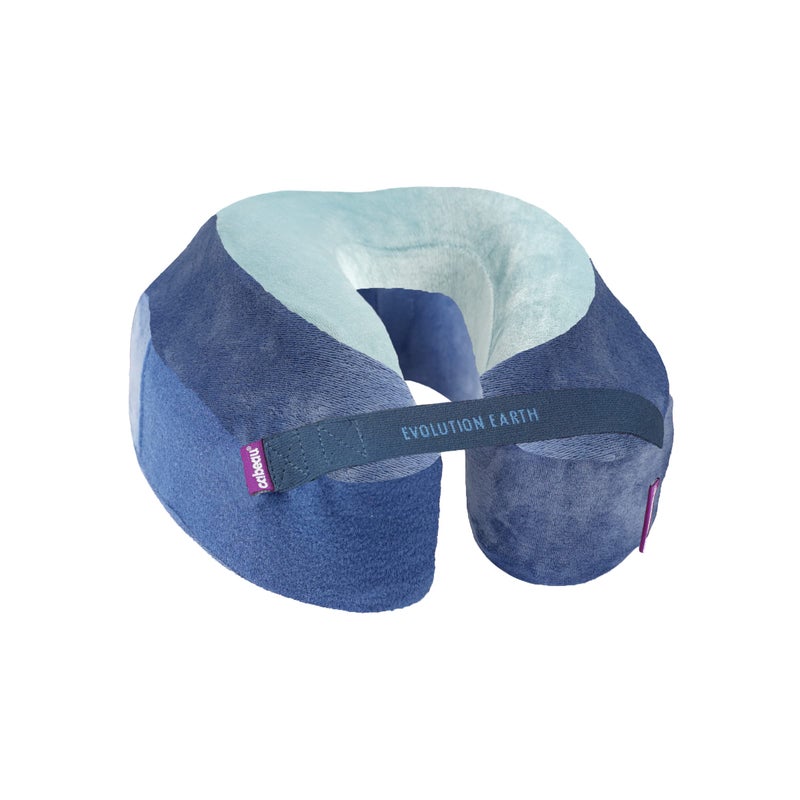Cabeau Cabeau Best Neck Pillow for Travel  Evolution Earth  360 Head Neck and Chin Support for Sleeping  Sustainable Memory Foam Water