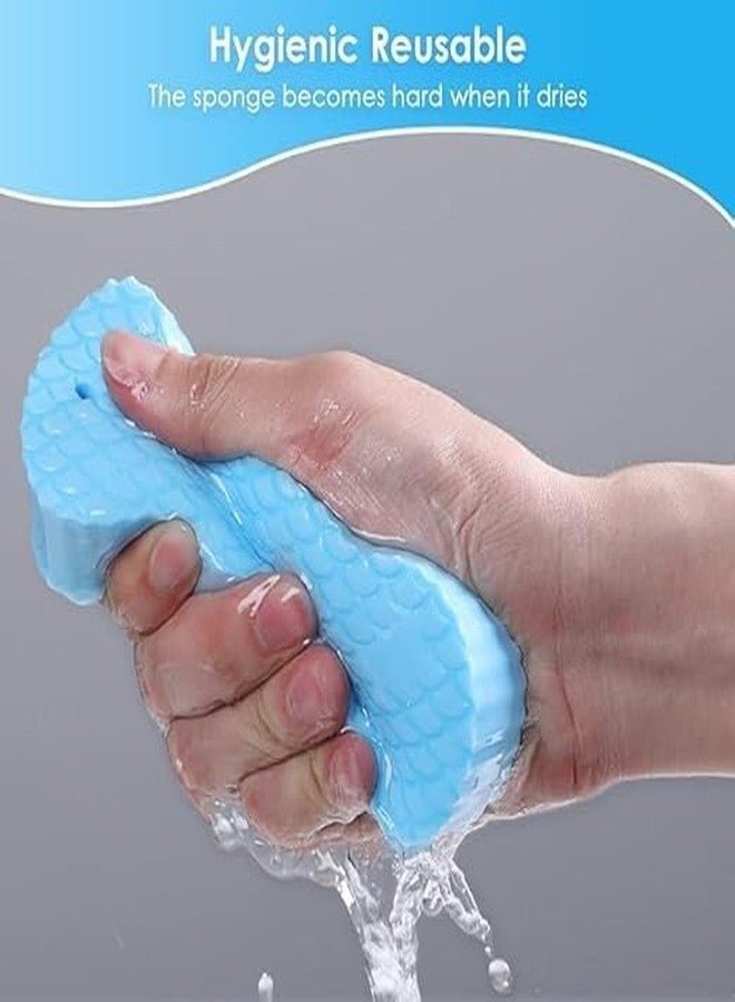 SHOPELLA Body Scrubber Exfoliating 3D Bath Sponge | Super Soft Dead Skin Remover Sponge | Gentle Body Shower Sponge for Adults, Kids & Pregnant Women | Reusable Spa Bath Accessory - 1 Pc (Multicolor) - Image 3