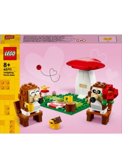 LEGO Hedgehog Picnic Date, Animal Toy Playset for 8 Plus Year Old Girls & Boys, Nature Building Set with Mushroom Model and 2 Figures, Birthday Gift for Kids Who Love Imaginative Play 40711 (166 pieces)  - Image 2