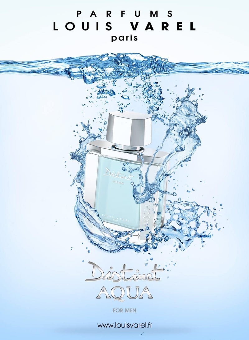 LOUIS VAREL Distinct Aqua EDT Men 100 ML - Image 3