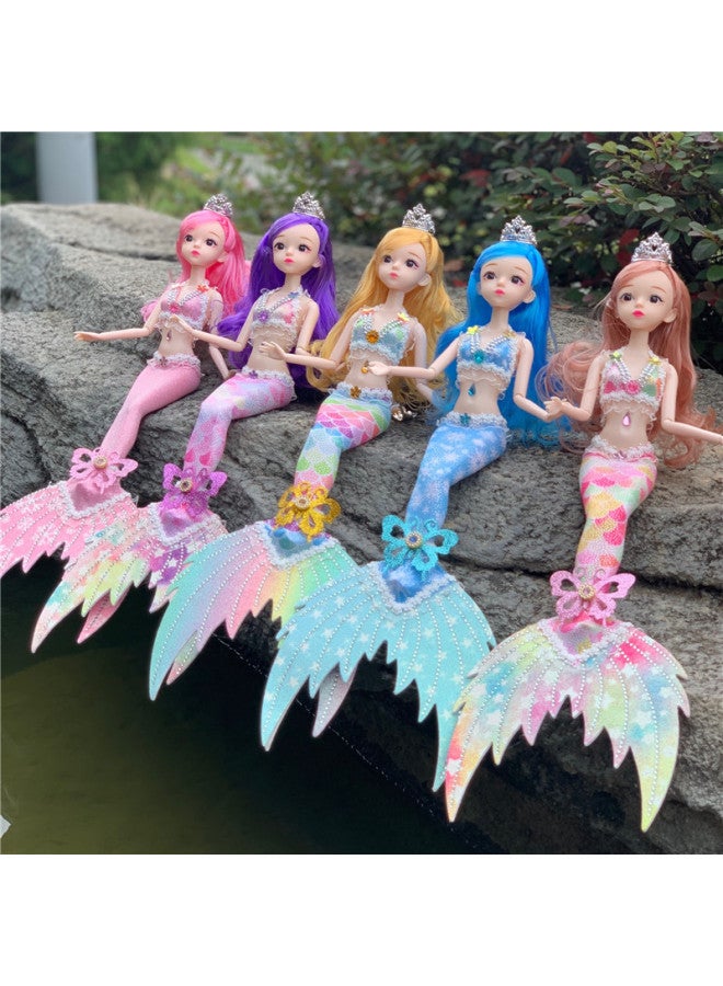 Diamond Tail Mermaid Doll Princess Toy Doll Girl Children Gift Gift Doll Doll-Color:Blue - Image 3