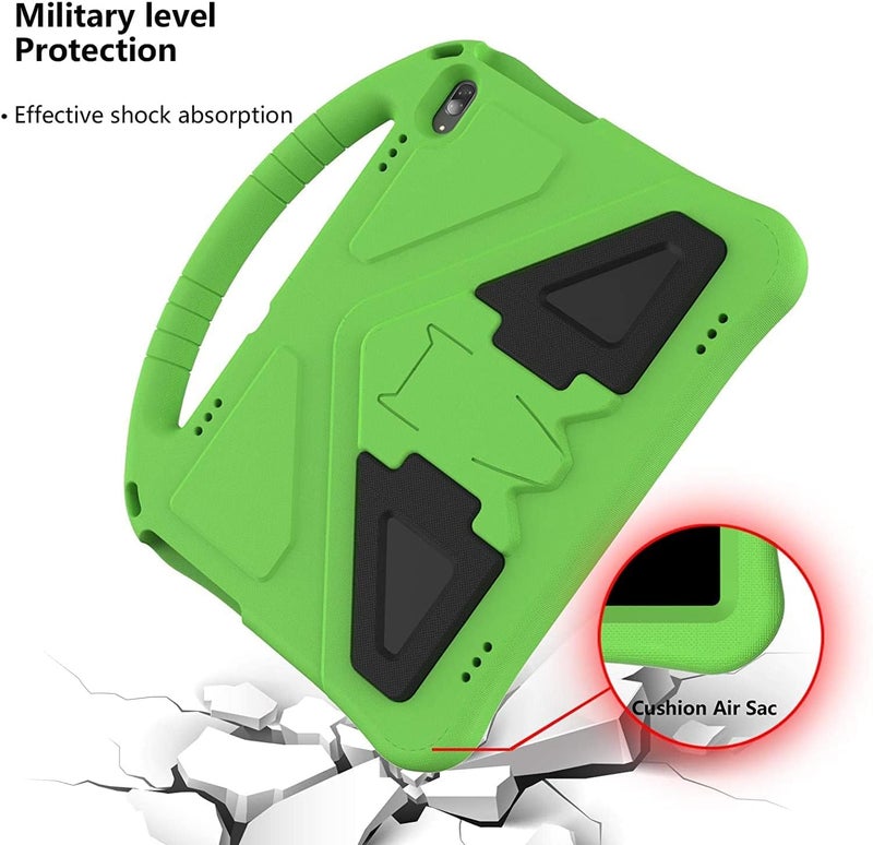 SYOSI Kids Tablet Case For Lenovo Tab M10 Hd Tb-X505F Tb-X605F, Durable Lightweight Eva Shockproof Protective Handle Stand Cover For Lenovo Tab M10 10.1" All-Inclusive Anti-Drop Bracket Case, Green - Image 4