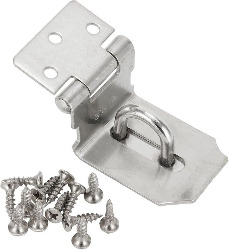 3 Inch Heavy Duty Security Hasp And Staple For Padlock Easy Installation On Doors Cabinets Boxes - Image 2