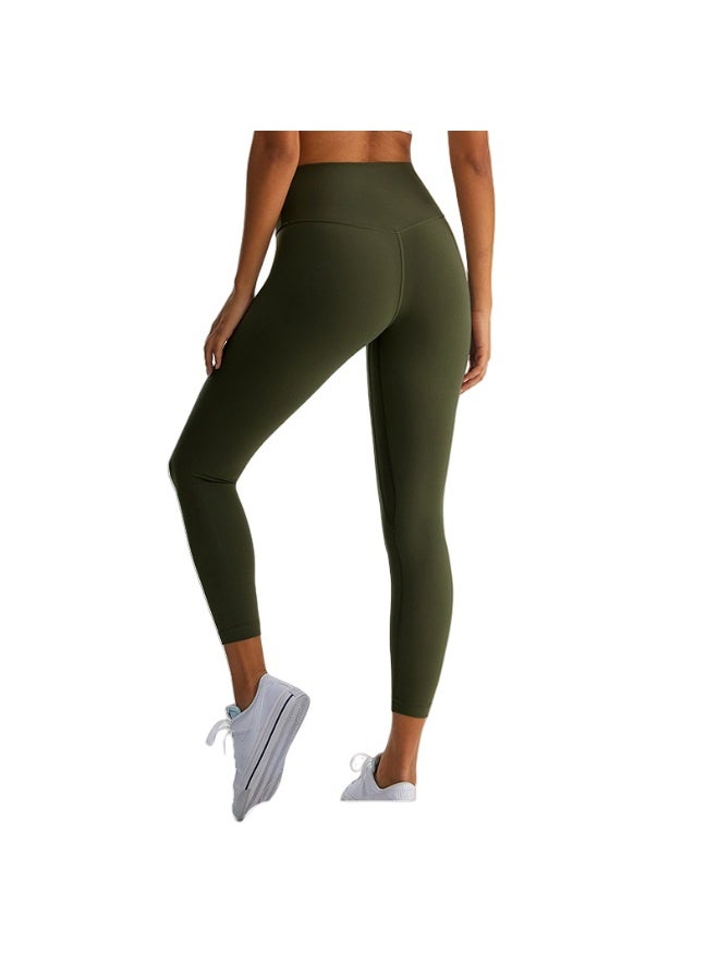 NIBEMINENT Essential/Pure&Plain 7/8 Leggings, High Waisted Compression Soft Pants Workout Athletic Yoga Pants 24" - Image 1