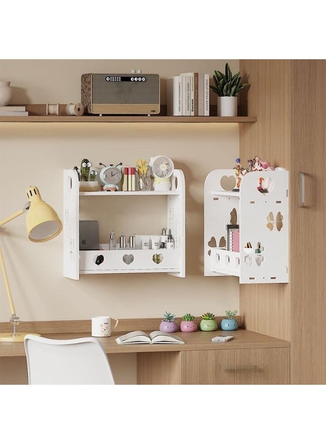 Pack of 3 pcs Bathroom Storage Shelf Rack White Multi-Layer Space Saving Bathroom Organizer Shelf for Toiletries, Cosmetics & Cleaning Supplies Durable Freestanding Storage Rack for Bathroom, Kitchen, Laundry Room & Home Organization 35x15x35 cm - Image 2