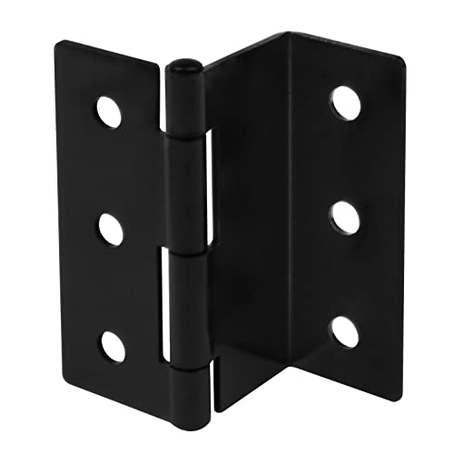 GBGS 6 Pcs 3" High Half-Surface Chest Hinges,Black Offset Hinge for 1" Thick Door Panel,Max Load 66lb - Image 1