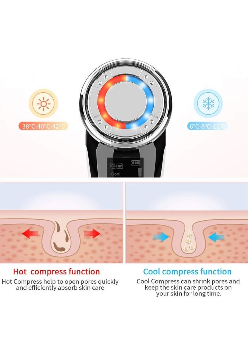 Excefore Face Massager for Skin Care, Beauty Device Multi Anti-wrinkle High-Frequency EMS Facial Lifting Toning with Red/Blue Machine, Make-up Remover, Wrinkle Removal, Skin Tightening - Image 4