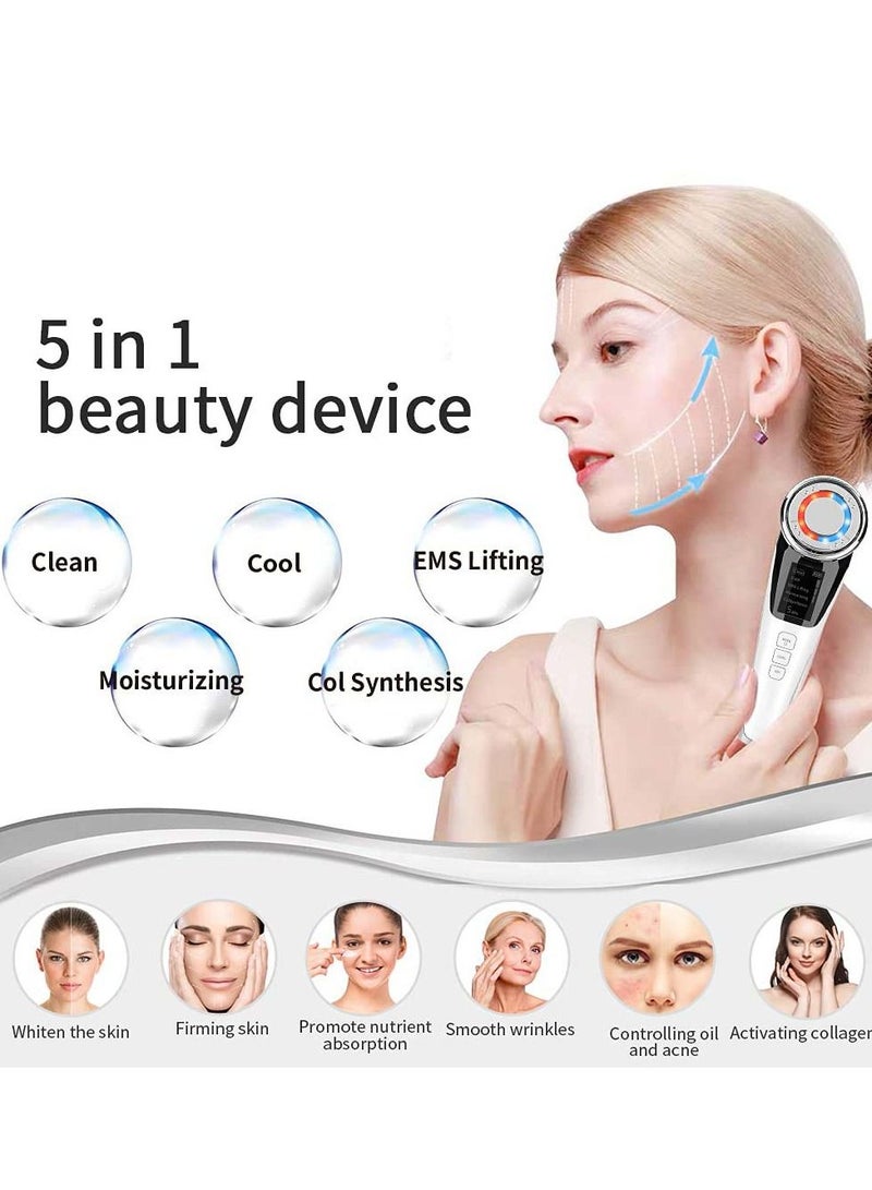 Excefore Face Massager for Skin Care, Beauty Device Multi Anti-wrinkle High-Frequency EMS Facial Lifting Toning with Red/Blue Machine, Make-up Remover, Wrinkle Removal, Skin Tightening - Image 2