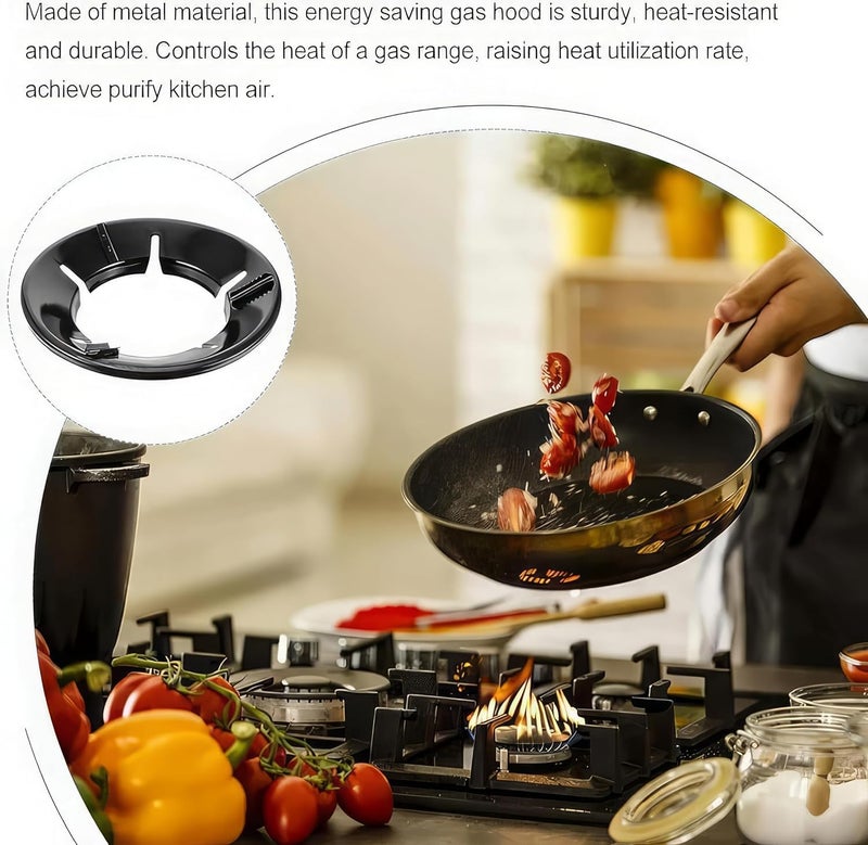 NextWave Enterprise NextWave Enterprise Pack Of 1 Black Gas Saver Burner Stand Gas Chula Burner Gas Saver Stand Jali Ring Fire Windproof Energy Saving Gas Chula Support Stand 4 Legs Supported For Indian Gas 07mm  - Image 4