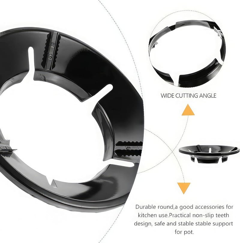 NextWave Enterprise NextWave Enterprise Pack Of 1 Black Gas Saver Burner Stand Gas Chula Burner Gas Saver Stand Jali Ring Fire Windproof Energy Saving Gas Chula Support Stand 4 Legs Supported For Indian Gas 07mm  - Image 3