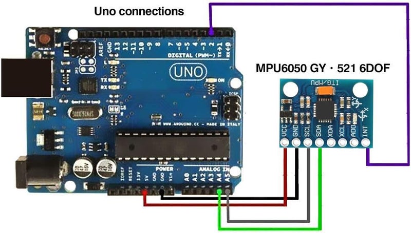 AiTrip 5 Pcs GY-521 MPU-6050 MPU6050 Module,6 DOF MPU-6050 3 Axis Accelerometer Gyroscope Sensor Module 16Bit AD Converter Data Output IIC I2C DIY Kit for Arduino (5PCS) - Image 4