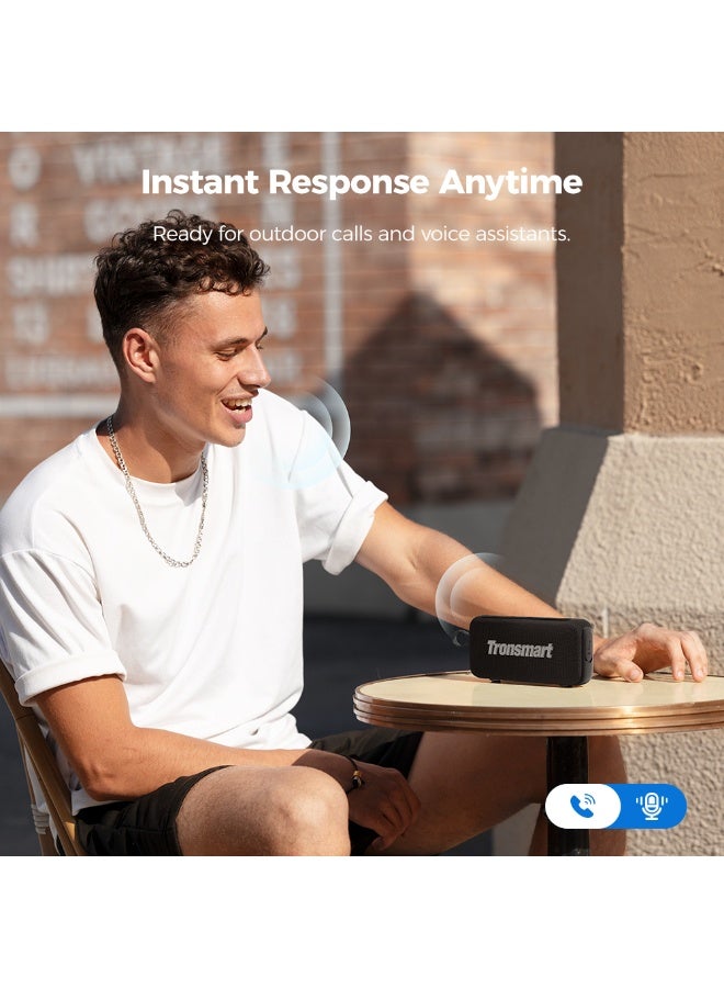 Tronsmart Trip 2 Portable Bluetooth Speaker, 10W Powerful Sound with Deep Bass, IPX7 Waterproof, 20 Hours Playtime, Bluetooth 5.3, Type-C Charging – Ideal for Outdoor, Travel & Beach (Black) - Image 5