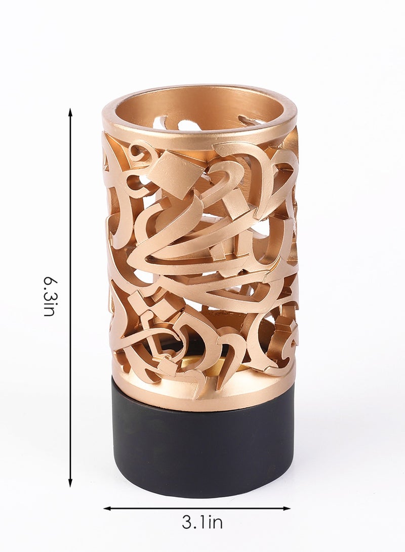 Gerenic NovalLife Hollow Out Gold-Plated Incense Burner Frankincense Resin Incense Burner, Bakhoor Burner, Charcoal Incense Burner, Incense Burner with Handle Tongs for Yoga, Spa Aromatherapy,Eid Ramadan - Image 3