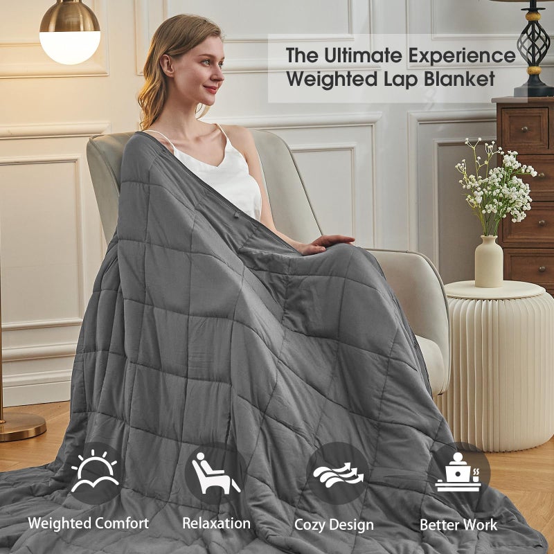 BETU Weighted Blanket for Adults 20lbs, 60"x80", Queen Size Cooling Heavy Throw Blanket for 130-220lbs, Microfiber Soft Thick Big Blankets Weighted Comforter Breathable Gift for Sleeping, Grey - Image 3