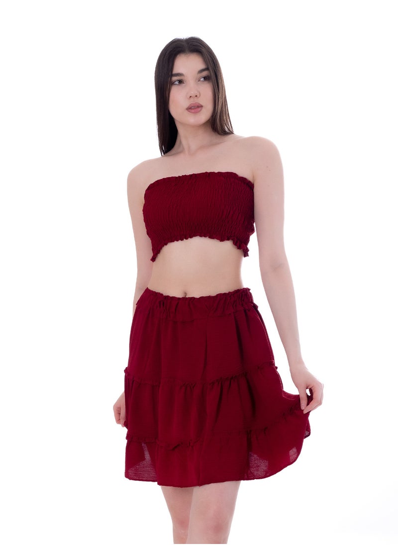 BEBO Women's plain skirt set, free size, fits weight from 60 to 85 kg approximately  - Image 1