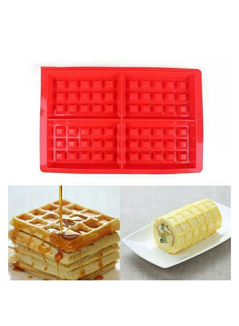 Large Silicone Waffle Mold – High-Quality Material for Perfect Results multicolored nng  - Image 3