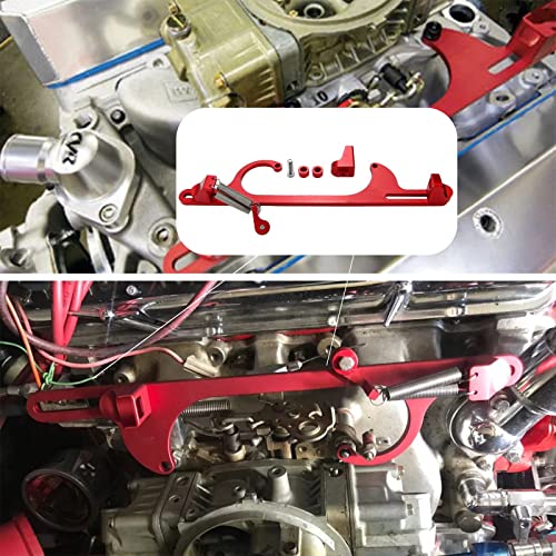 BAGARAATAN Throttle Cable Bracket for 4150 4160 Carburetors Billet Aluminum Adjustable Anodized Red - Image 5