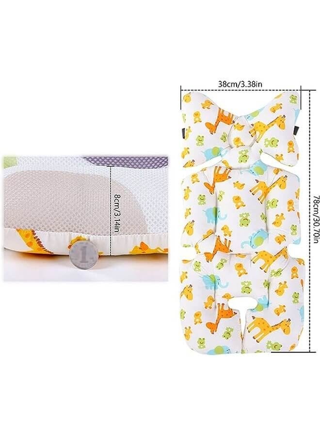 ميكسد بطانة مقعد الطفل ووسادة عربة الأطفال العالمية المصنوعة من القطن الشبكي ثلاثي الأبعاد القابلة للتنفس - Image 5