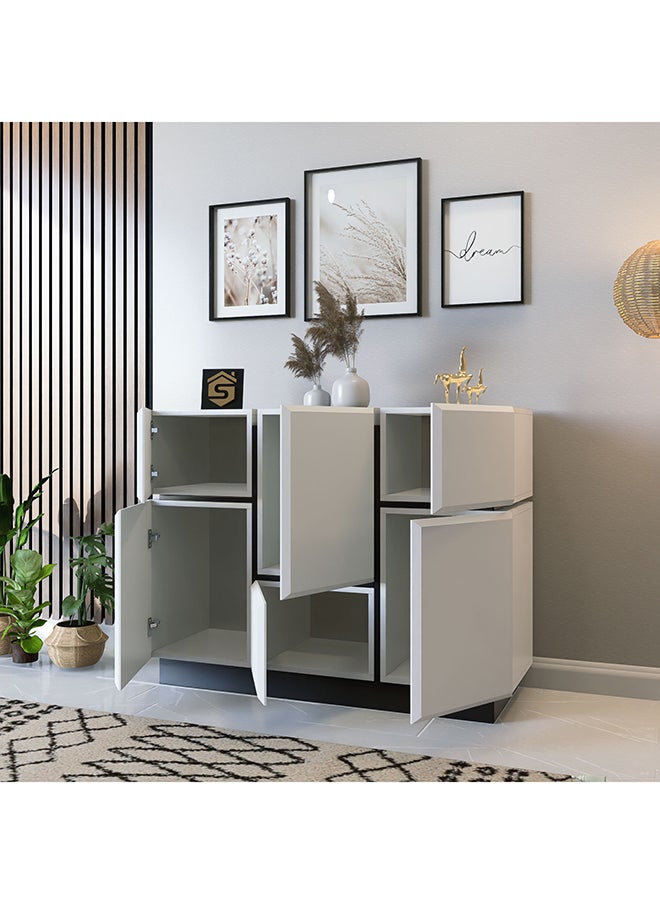 Modern black and white buffet or entrance console - MD14 43x124x89 cm