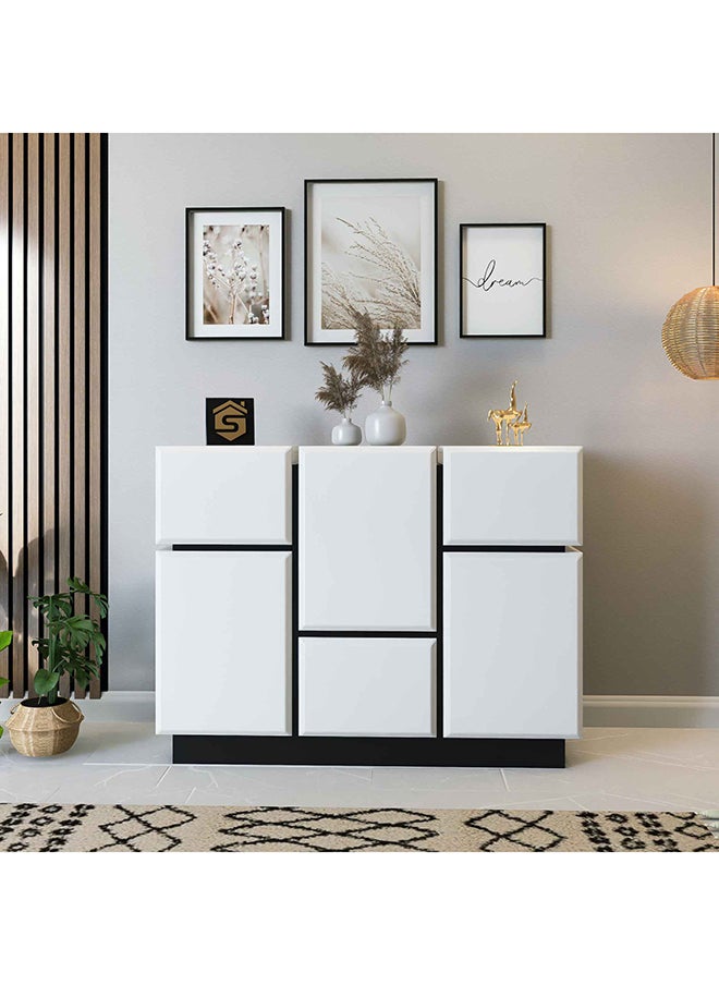 Modern black and white buffet or entrance console - MD14 43x124x89 cm