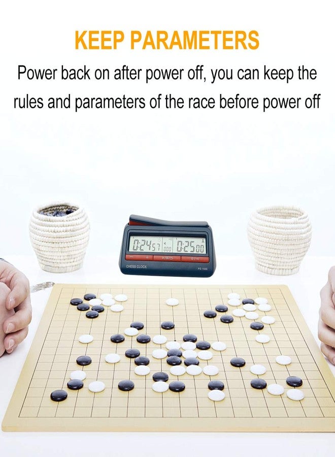 Balana Chess Clock, Advanced Digital Chess & Game Timer, ABS Digital Display Professional International Chess Clock - Blue - Image 3