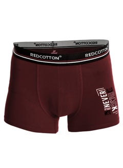 REDCOTTON Mens Comfort Printed Boxer-DarkRed 