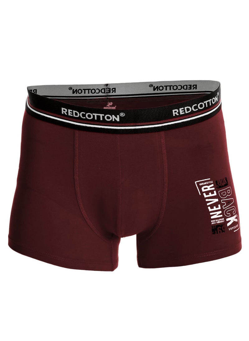 REDCOTTON Mens Comfort Printed Boxer-DarkRed 