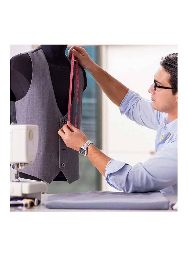 شريط قياس ناعم مزدوج الجوانب- شريط قياس لخياطة الملابس - مسطرة قياس الجسم- متعدد الالوان ( 5 قطع) - Image 4