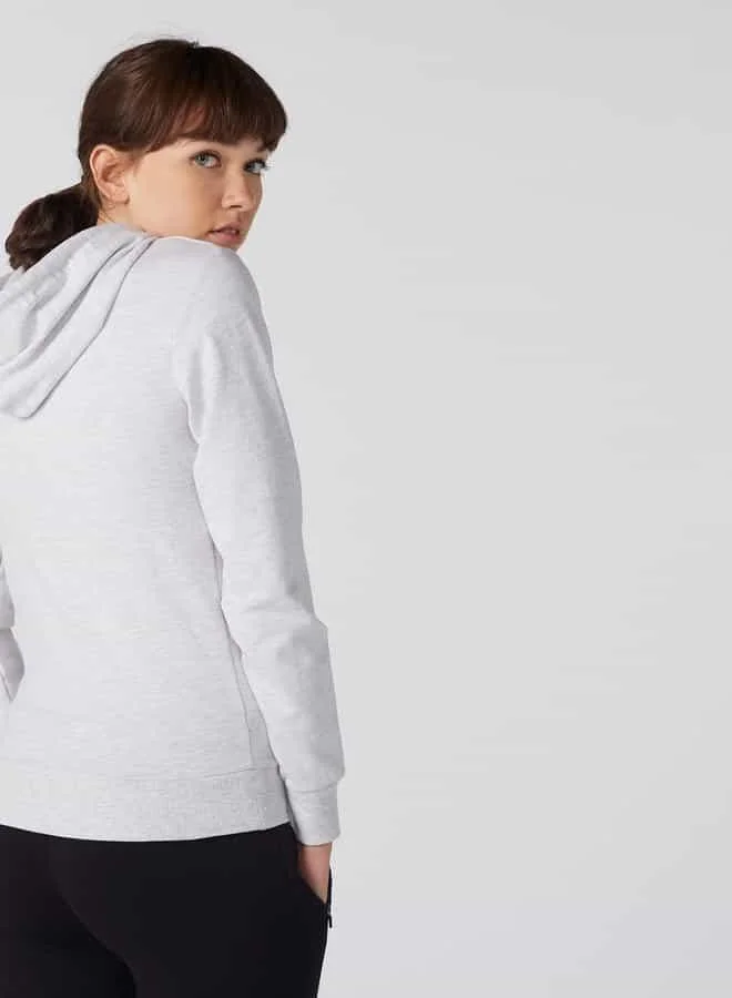 ADOT by Splash Plain Hoodie with Zip Closure and Pockets