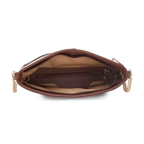 Caprese Peace Sling Bag, Medium | Stylish Premium Fabric Handbag for Women | Comfortable Shouler Strap & Secured Zipper Closure | Perfect for Everyday Essentials & Travel (Irish Cream) - Image 4