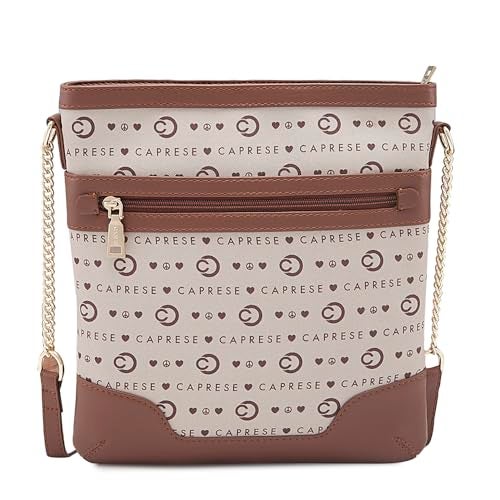 Caprese Peace Sling Bag, Medium | Stylish Premium Fabric Handbag for Women | Comfortable Shouler Strap & Secured Zipper Closure | Perfect for Everyday Essentials & Travel (Irish Cream) - Image 2
