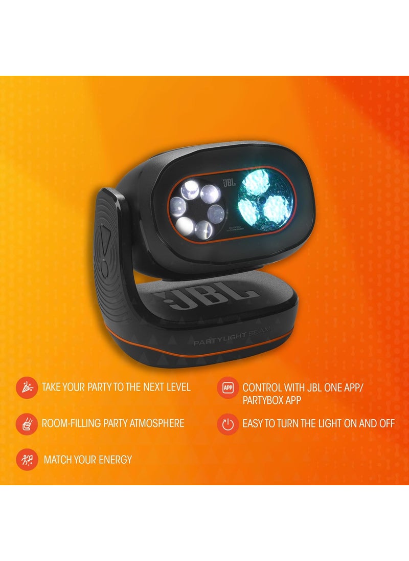 JBL PARTYLIGHT Beam  Bluetooth Projection Party Light Take Your Party to The Next Level with RoomFilling choreographed lightshow Match Your Energy