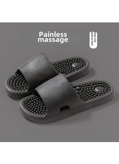 Generic Acupressure Massage Slippers Unisex Home Spa Anti-Slip Black [soft bottom massage to relieve fatigue✅]] 