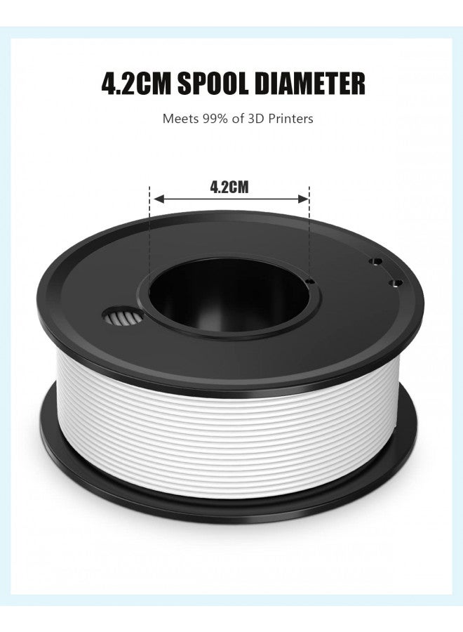 Haosegd Haosegd 3D Printer Filament PLA 1.75mm 3-D Printing Materials 5 Colors Bundle Print Filiment 1.75 mm White Black Red Blue Purple Dimensional Accuracy ±0.02mm Fillament Spool Vacuum Packaging 250G X 5 - Image 3