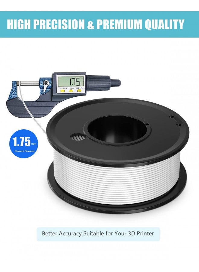 Haosegd Haosegd 3D Printer Filament PLA 1.75mm 3-D Printing Materials 5 Colors Bundle Print Filiment 1.75 mm White Black Red Blue Purple Dimensional Accuracy ±0.02mm Fillament Spool Vacuum Packaging 250G X 5 - Image 2