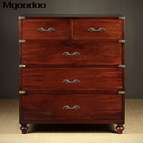 Mgoodoo 5PCS 6.6" Antique Bronze Drawer Handle, French Provincial Dresser Pull Euro Style Closet Knob for Nightstand Door Cabinet Cupboard Furniture Kitchen Bathroom Bedroom - Image 3