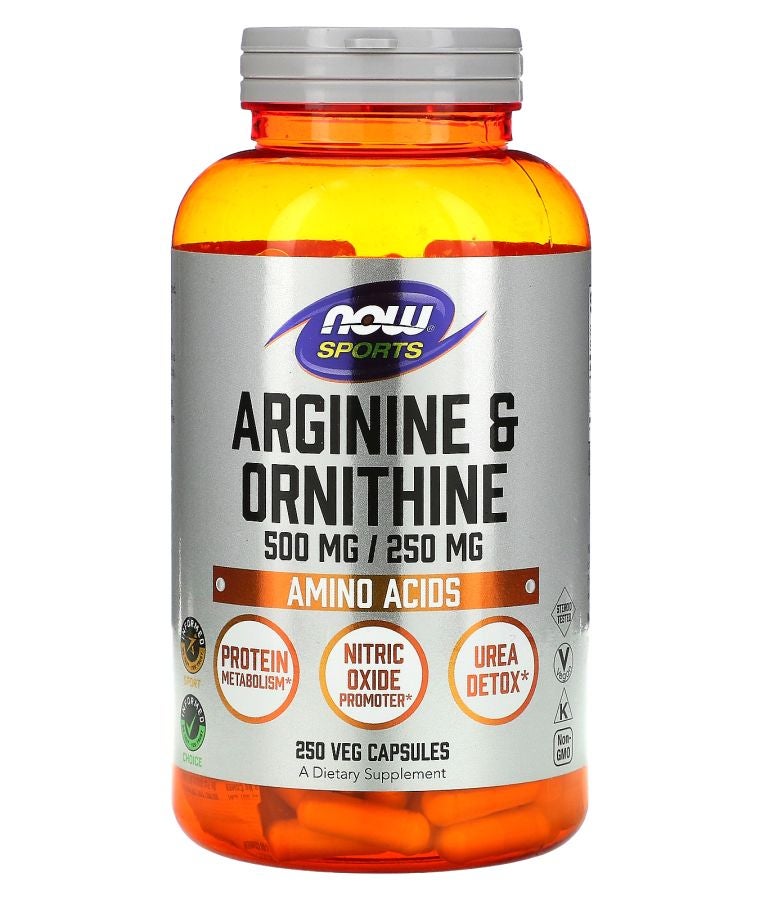 now Sports Arginine & Ornithine 250 Veg Capsules