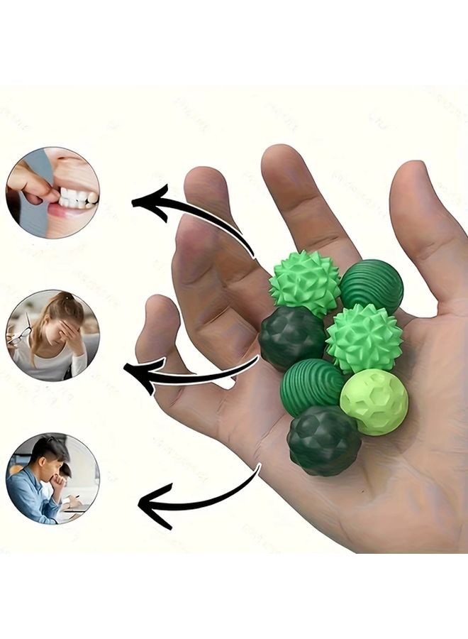 Pack Of 4 Stress Balls Sensory Magnetic Silicone Grip Strengthener Hand Exerciser Set Durable Finger And Palm Workout Tools Green - Image 5