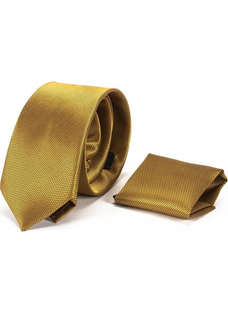 Tudors Classic Handkerchief Gold Men's Tie  - Image 2