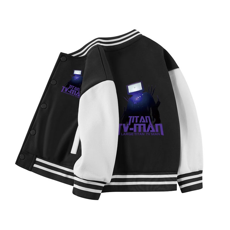 Boys' Jacket Model Surveillance Person Clothing Children'S Versatile Top For Older Children Autumn Baseball Jacket - Image 2