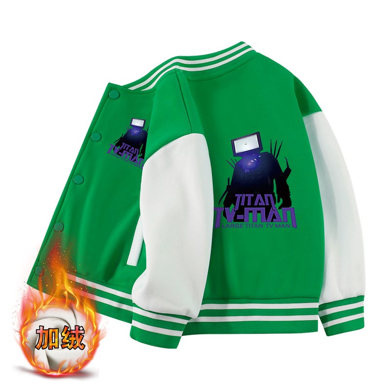 Boys' Jacket Model Surveillance Person Clothing Children'S Versatile Top For Older Children Autumn Baseball Jacket - Image 1