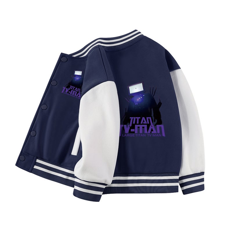 Boys' Jacket Model Surveillance Person Clothing Children'S Versatile Top For Older Children Autumn Baseball Jacket - Image 4